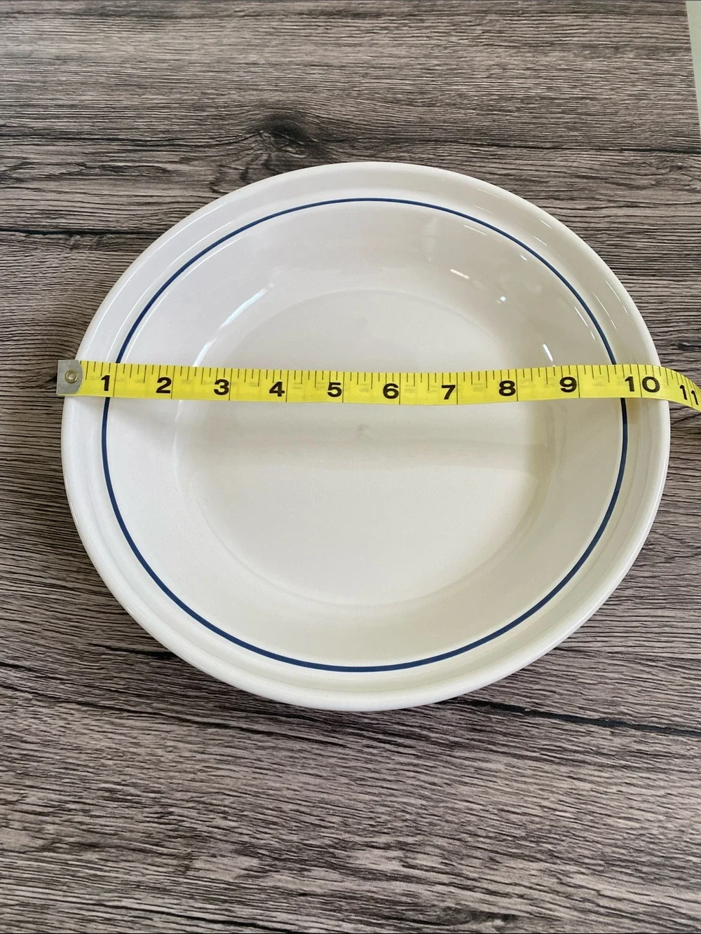 Longaberger Pottery Woven Traditions Heritage Blue 10 inch Pie Plate - Picture 8 of 8